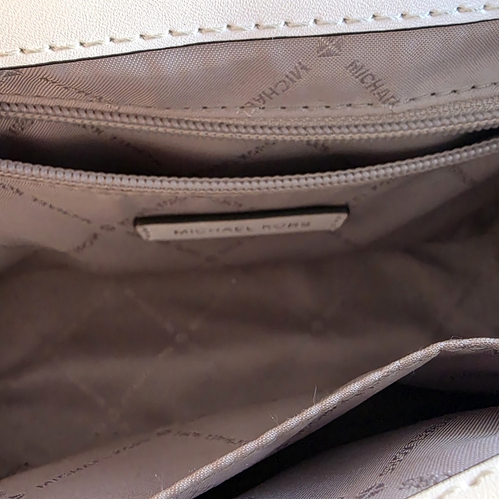 Michael Kors White Satchel with Neon Trim - Picture 4 of 8